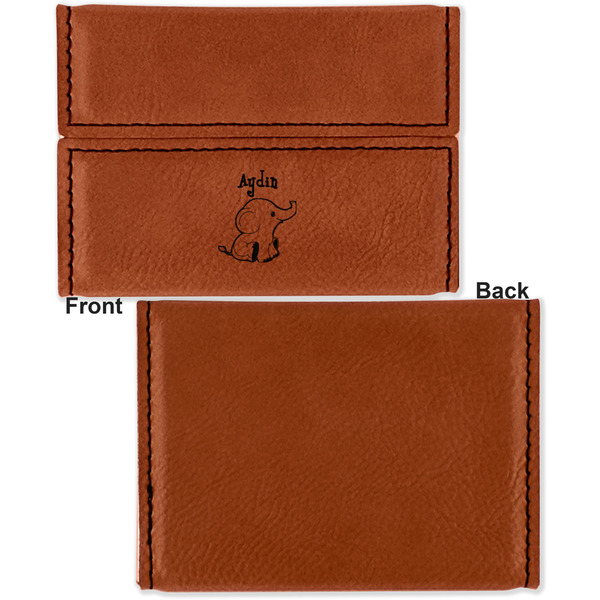 Safari Leather Business Card Holder Front Back Single Sided - Apvl