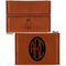 Safari Leather Business Card Holder - Front Back