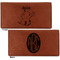 Safari Leather Checkbook Holder Front and Back