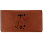Safari Leatherette Checkbook Holder (Personalized)