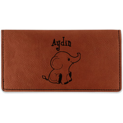 Safari Leatherette Checkbook Holder (Personalized)