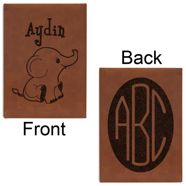 Safari Leatherette Journals - Large - Double Sided - Front & Back View