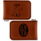 Safari Leatherette Magnetic Money Clip - Front and Back