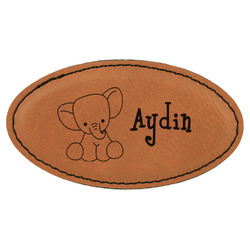 Safari Leatherette Oval Name Badge with Magnet (Personalized)