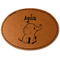 Safari Faux Leather Iron On Patch - Oval (Personalized)