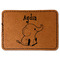 Safari Faux Leather Iron On Patch - Rectangle (Personalized)