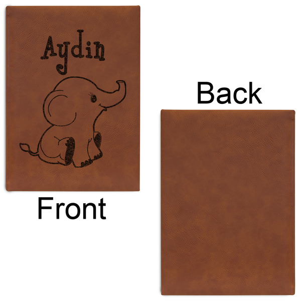 Safari Leatherette Sketchbooks - Large - Single Sided - Front & Back View
