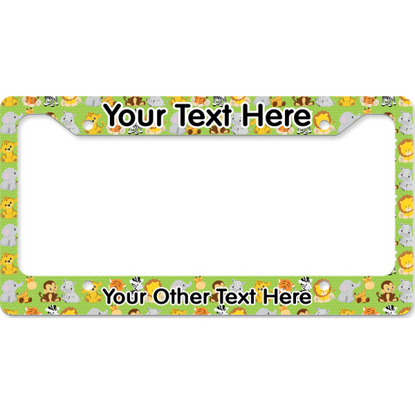 Custom Safari License Plate Frame - Style B (Personalized)