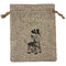 Safari Medium Burlap Gift Bag - Front (Personalized)