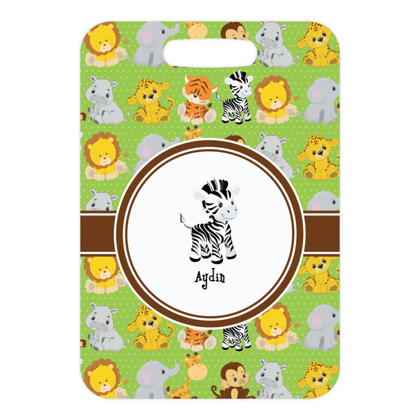 Safari Metal Luggage Tag - Front Without Strap