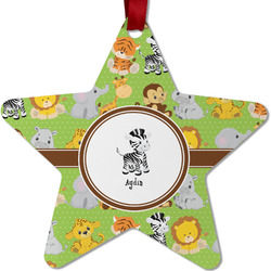 Safari Metal Star Ornament - Double Sided w/ Name or Text