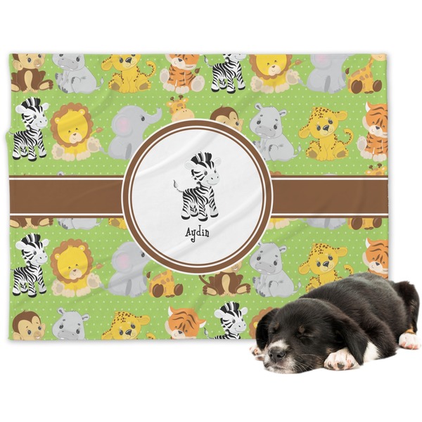 Custom Safari Dog Blanket (Personalized)