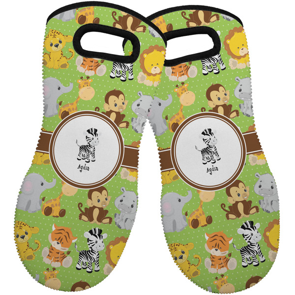 Safari Neoprene Oven Mitt -Set of 2 - Front