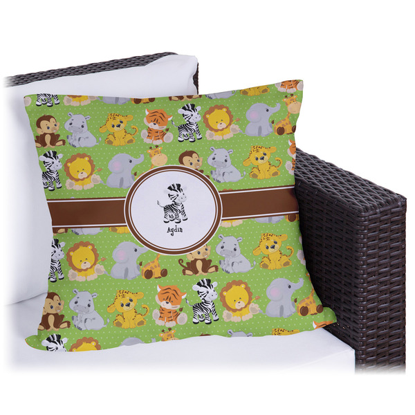 Custom Safari Outdoor Pillow - 20" (Personalized)