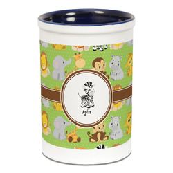 Safari Ceramic Pencil Holders - Blue