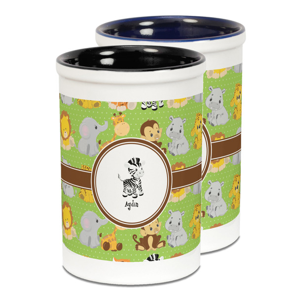 Custom Safari Ceramic Pencil Holder - Large