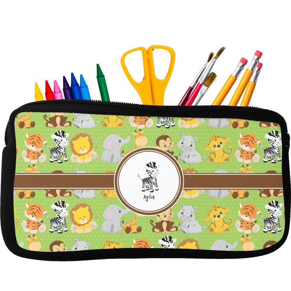 Custom Safari Neoprene Pencil Case (Personalized)