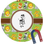Safari Round Fridge Magnet (Personalized)