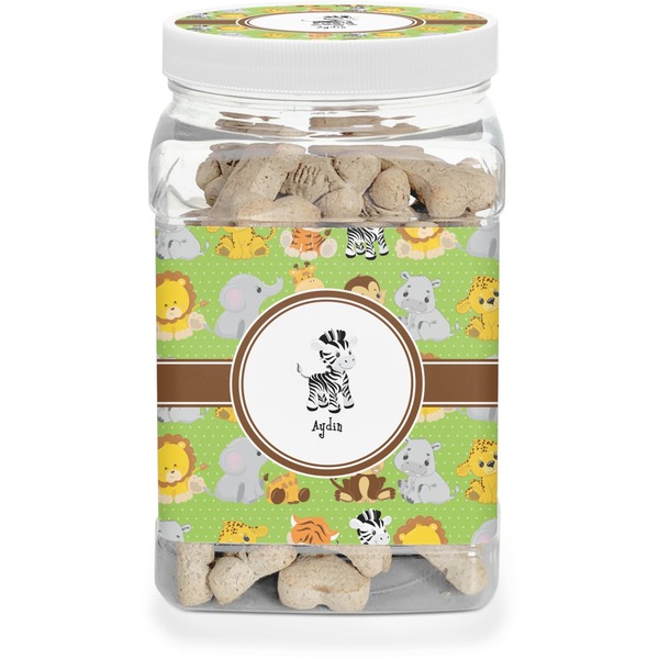 Custom Safari Dog Treat Jar (Personalized)