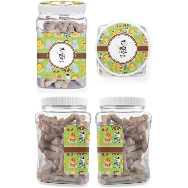 Safari Pet Treat Jar - Multiple Angles