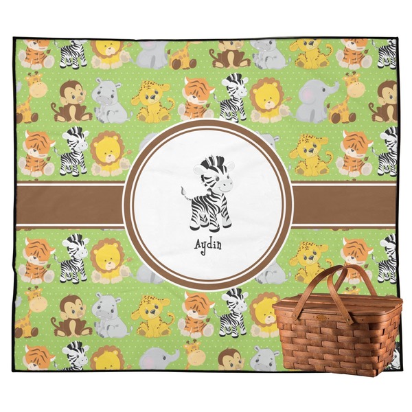 Custom Safari Outdoor Picnic Blanket (Personalized)