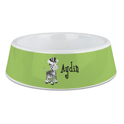 Safari Plastic Dog Bowl - Large (Personalized)