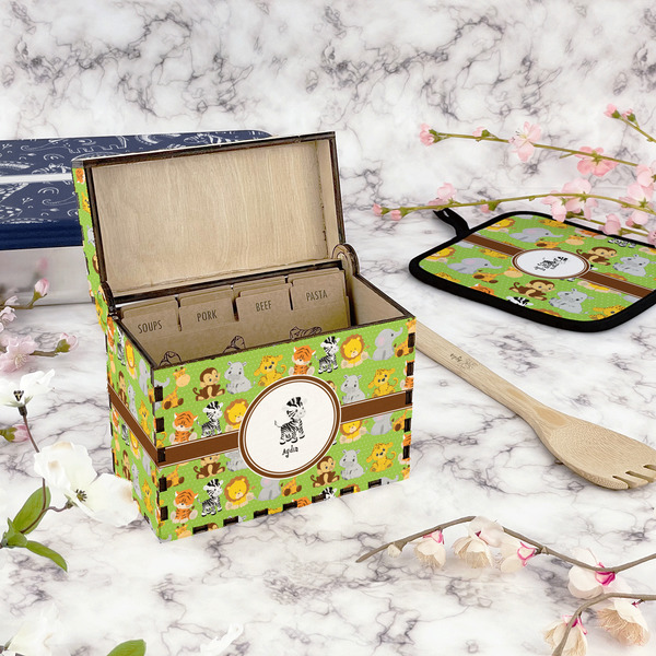 Safari Recipe Box - Full Color - In Context