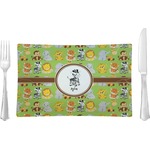 Safari Glass Rectangular Lunch / Dinner Plate (Personalized)