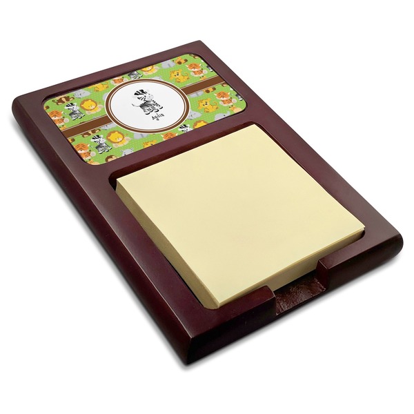 Custom Safari Red Mahogany Sticky Note Holder (Personalized)