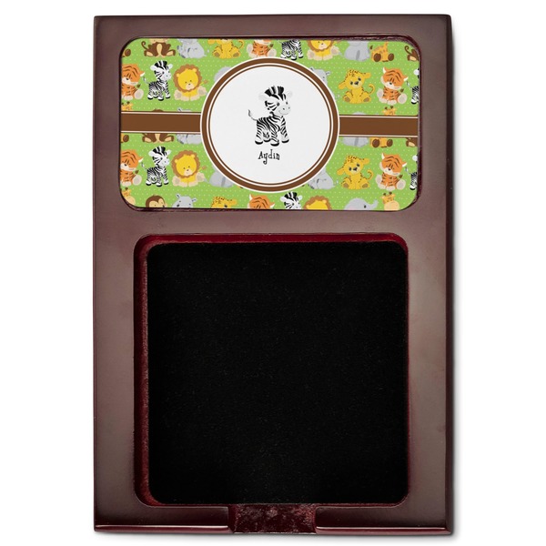 Safari Red Mahogany Sticky Note Holder - Flat