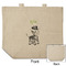 Safari Reusable Cotton Grocery Bag - Front & Back View