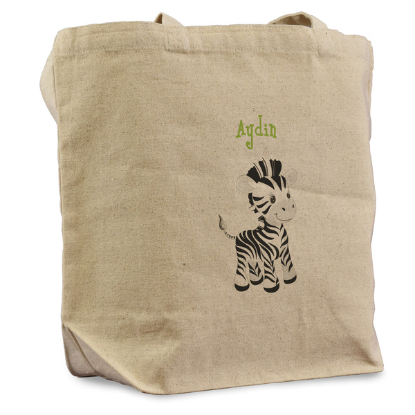 Custom Safari Reusable Cotton Grocery Bag - Single (Personalized)