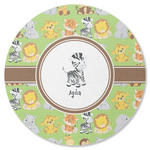 Safari Round Rubber Backed Coaster (Personalized)
