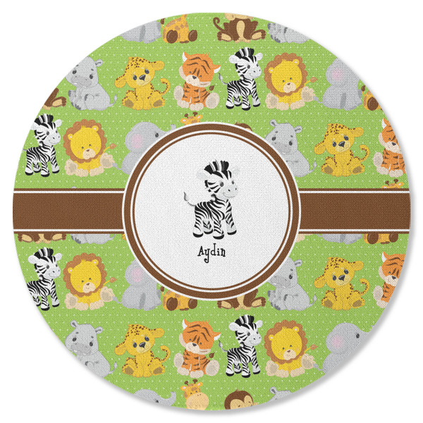 Custom Safari Round Rubber Backed Coaster (Personalized)