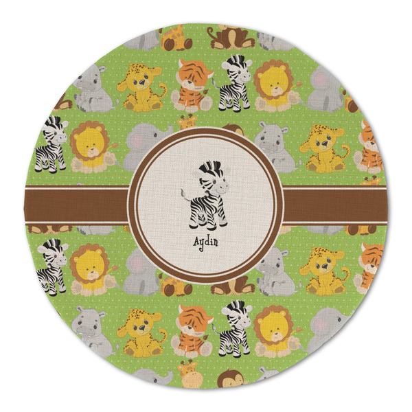 Safari Round Linen Placemats - FRONT (Double Sided)