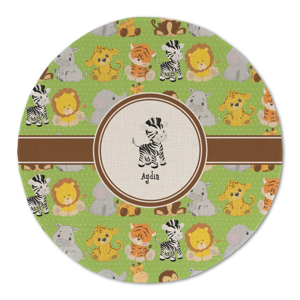 Custom Safari Round Linen Placemat - Single Sided (Personalized)
