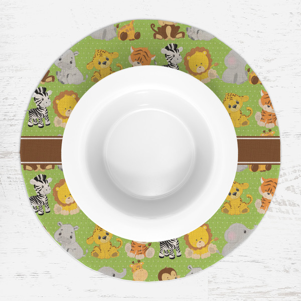 Safari Round Linen Placemats - LIFESTYLE (single)