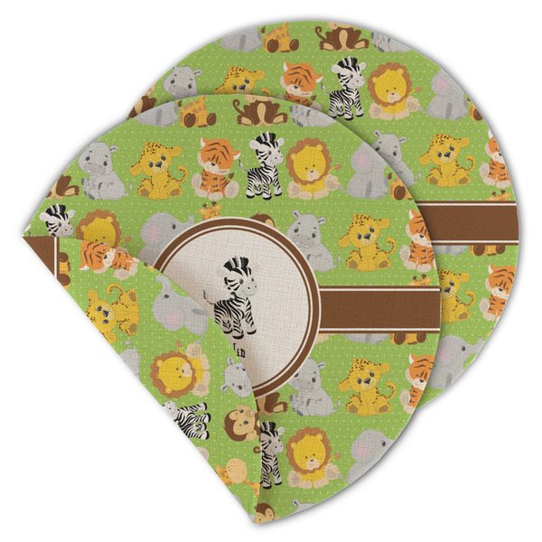 Custom Safari Round Linen Placemat - Double Sided (Personalized)