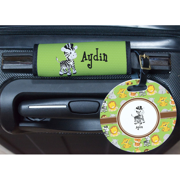 Safari Round Luggage Tag & Handle Wrap - In Context