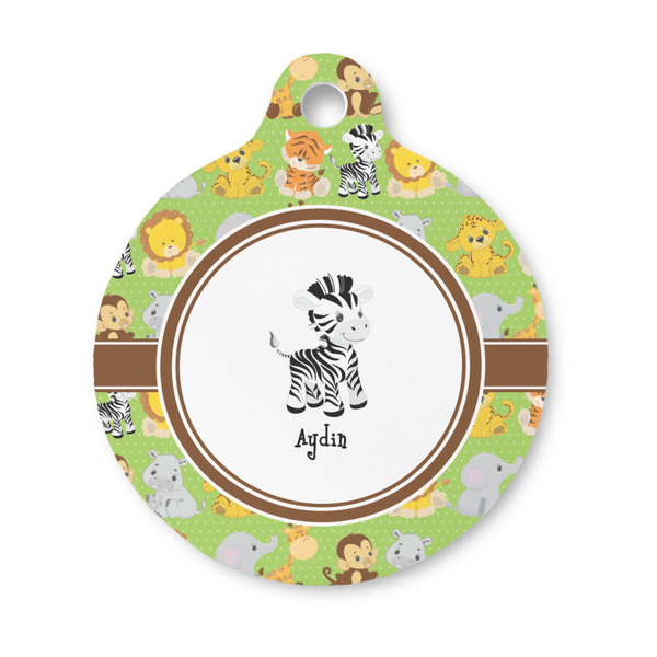 Custom Safari Round Pet ID Tag - Small (Personalized)