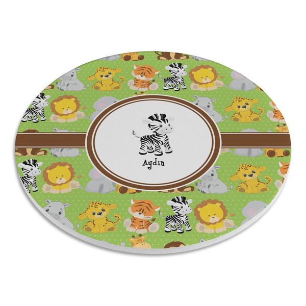 Safari Round Stone Trivet - Angle View