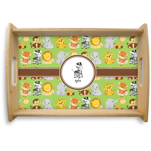 Custom Safari Natural Wooden Tray - Small (Personalized)