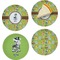 Safari Set of 4 Glass Appetizer / Dessert Plate 8" (Personalized)