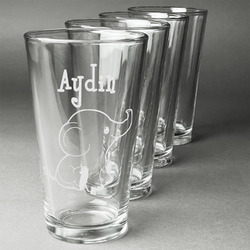 Safari Pint Glasses - Engraved (Set of 4) (Personalized)
