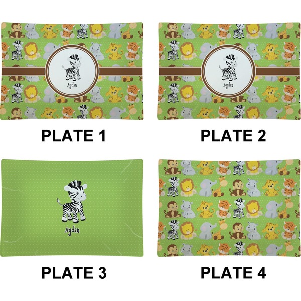 Safari Set of Rectangular Appetizer / Dessert Plates (Approval)
