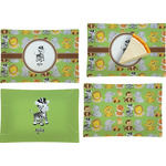Safari Set of 4 Glass Rectangular Appetizer / Dessert Plate (Personalized)