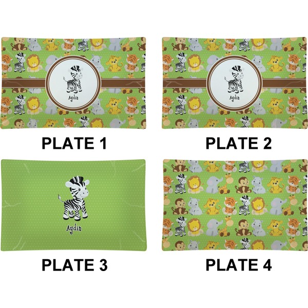 Safari Set of Rectangular Dinner Plates (Approval)