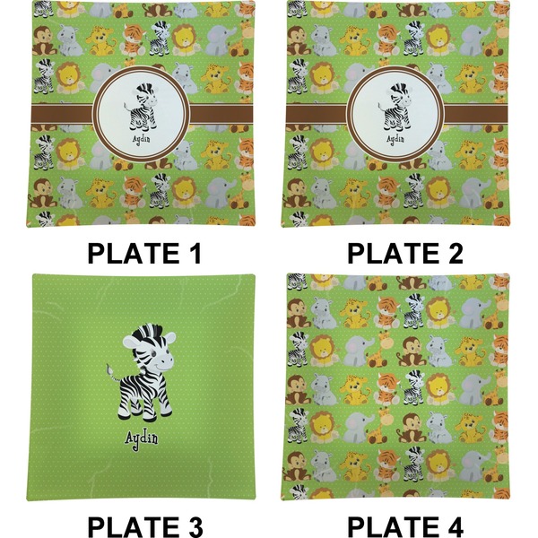 Safari Set of Square Dinner Plates (Approval)