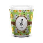 Safari Ceramic Shot Glass - 1.5 oz - White - Set of 4 (Personalized)