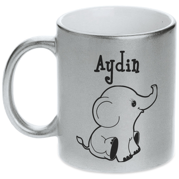 Custom Safari Metallic Silver Mug (Personalized)